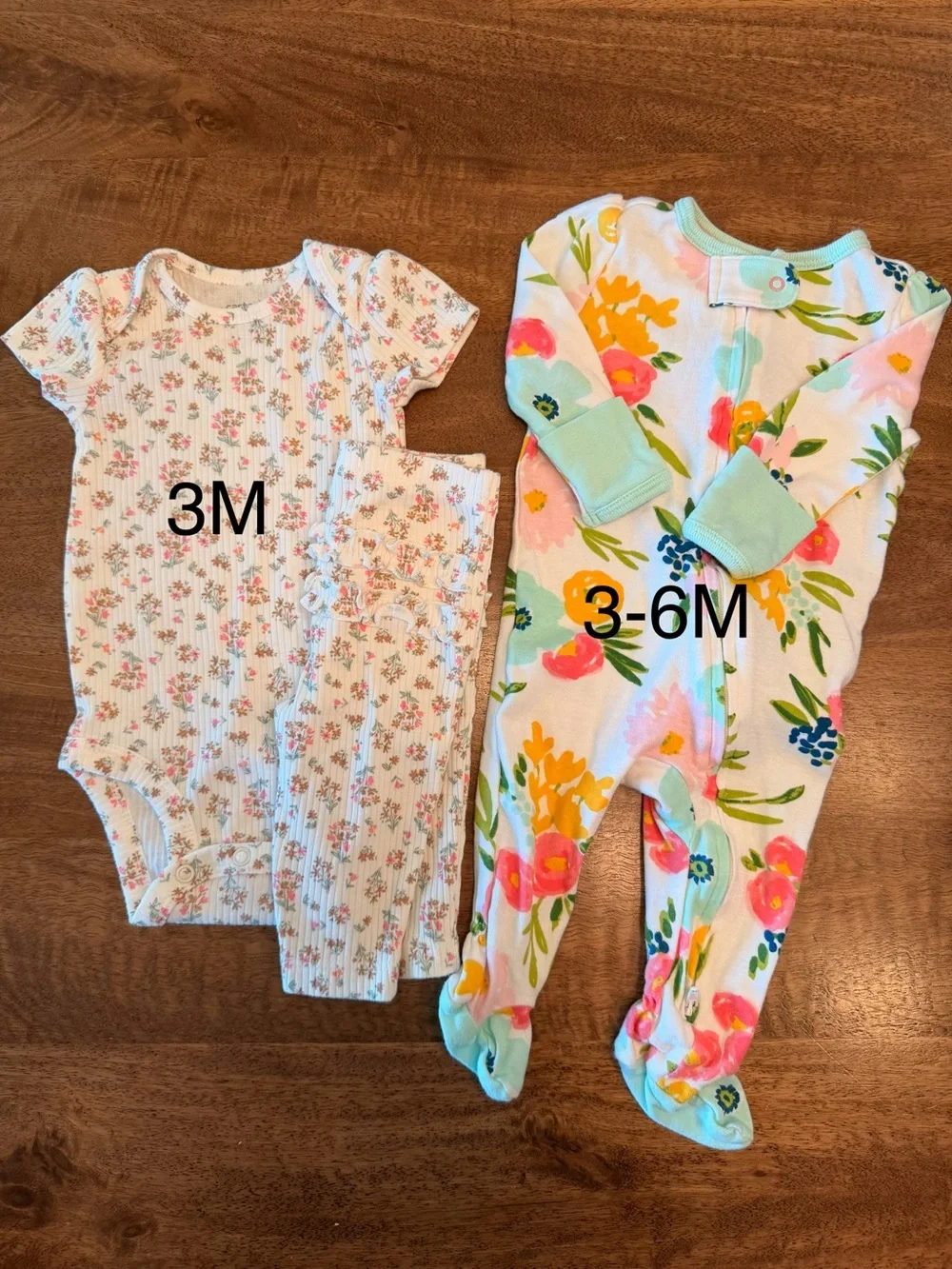 Infant - Baby Girl Mixed Onesie Bundle - Pink, White, Yellow, Green, Floral